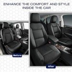 Skechers Memory Foam Leather Seat Covers - Black
