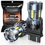 SEALIGHT 3156 3157 LED Bulb White Reverse Lights, 3056 3057 4057 4157 LED Light Bulb with Projector Replacement for Tail Light, Backup Light,Brake Parking, Automotive Running Light Bulbs, Pack of 2