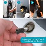 Tire Valve Caps, Valve Stem Caps Fit Lexus ES350 GS350 GS300h GS450h is300 es350 ls460 rx350 NX300h, Alloy Car Tire Caps for Corrosion Resistant Leak-Proof Car Accessories, Black