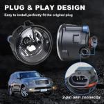 BOGYL 2PCS Fog Lights Assembly Compatible with Infiniti G37 Sedan 2010-2013 & Rogue/Quest/Murano/Juke/Cube 2009-2015 - Replacement Housing with Clear Lens (Fits FX35/FX37/QX70/QX56)