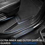 JOULARISE Floor Mats Cargo Mat for 2018-2024 Ford Expedition 7 Seats Captain Chairs(Not for Max Model), All Weather TPE Cargo Liner Backrest Mats Door Sill Protectors Car Accessories (Floor Mats Set)