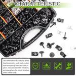 mxuteuk 260PCS U-Nut Clips & Automotive Body Fender Bolts Kit,for Most Cars Fender,Engine Undertray Cover, Engine Cover & Bumper Fender Liner