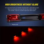 Nilight TL-11 1PC Red 9 LED ID Bar Marker Tail Black Stainless Steel Bracket for Truck Trailer Boat Identification Light