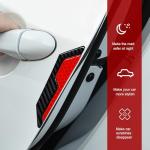 Hugwits 4 PCS Car Door Edge Guard Stickers, Door Safety Reflective Protection Anti-Collision Strips, Car Side Edge Scratch Protectors, Universal for Most Cars (Reflective Red)