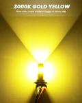PHINLION 9006 Yellow Fog Light Bulbs 3800 Lumens Super Bright HB4 9006LL LED Bulb Replacement for Car Truck SUV Fog Lights or DRL Lamps, 3000K Golden Yellow, Pack of 2