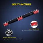 Nilight TL-11 1PC Red 9 LED ID Bar Marker Tail Black Stainless Steel Bracket for Truck Trailer Boat Identification Light