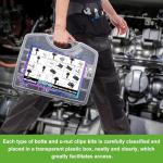 mxuteuk 260PCS U-Nut Clips & Automotive Body Fender Bolts Kit,for Most Cars Fender,Engine Undertray Cover, Engine Cover & Bumper Fender Liner