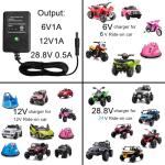 Universal 6V Bumper Car Charger for Flybar, Kidzone,6V Battery Charger for Ride on Car Best Choice Products SUV Powered Accessories (6Volt 1A)