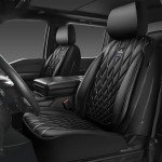 Luxury Faux Leather Car Seat Covers - Black