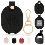 ANHBKAR Leather Car Key Fob Cover Sleeve Holder for Broken Keys – Smart Remote Protector Case with Keychain for Men & Women (Black 01, Extra Large)