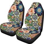 Bright Boho Floral Car Seat Covers for Women