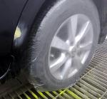 Moyishi 40PCS Car Disposable Plastic Dust-Proof Car Tire Cover Waterproof Protective Wheel Tire Cover