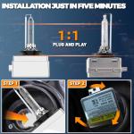 LECCIBUB Headlight Bulbs Compatible With Porsche Cayenne 2014-2016, D3S Low Beam Xenon HID Light Bulb Combo, Super Bright 6000K White, Plug and Play, Pack of 2