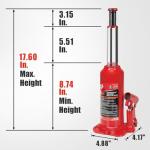 10 Ton Torin Welded Hydraulic Bottle Jack