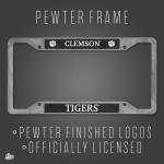 Clemson Tigers Pewter License Plate Frame