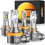 Super Bright H11 9005 LED Light Bulbs Combo