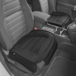 Black Faux Leather Car Seat Covers with Storage Pockets
