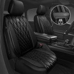 Luxury Faux Leather Car Seat Covers - Black