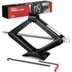 Nilight Scissor Jack for Car 2 Ton (4409 lbs), Heavy Duty Steel Scissor Lift Jack Car Kit with Crank Handle for Sedan SUV MPV Tire Changing, 3.9''-15.7'' Lifting Range Portable Small Jack, Black