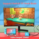 pdobq Switch Dock for Nintendo Switch2 Tv Adapter Portable Switch2 Docking Station, Switch TV Adapter Compatible Steam Deck/Switch OLED, USB C to HDMI Adapters Support 4K/1080P Switch2 TVs Dock Mode