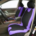 Bittwee 9PCS Car Seat Covers Full Set, Polyester Washable Vehicle 5-Seats Protectors with Headrest Cover, Comfortable Automobile Seat Interior Protection, Universal for Sedan Truck SUV (Purple)