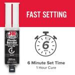 J-B Weld 50139 Plastic Bonder Body Panel Adhesive and Gap Filler Syringe - Black - 25 ml