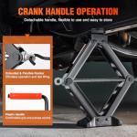 Nilight Scissor Jack for Car 2 Ton (4409 lbs), Heavy Duty Steel Scissor Lift Jack Car Kit with Crank Handle for Sedan SUV MPV Tire Changing, 3.9''-15.7'' Lifting Range Portable Small Jack, Black