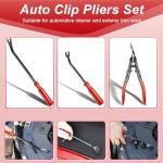 Doaho 19Pcs Car Trim Removal Tool,Auto Clip Pliers Fastener Remover Set,Pry Tool Repair Kit,Fastener Clips Removal Car Tool for Panel,Audio, Dash, Window,Clip and Upholstery with Storage Bag