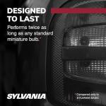 SYLVANIA - 168 Long Life Miniature - Bulb, Ideal for Interior Lighting - Map, Dome, Trunk, Cargo and License Plate (Contains 2 Bulbs)