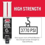 J-B Weld 50139 Plastic Bonder Body Panel Adhesive and Gap Filler Syringe - Black - 25 ml