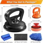 Tiantanghu Dent Puller,3 Pack Car Dent Puller Car Dent Removal Kit Suction Cup Dent Puller Dent Remover Tool and Dent Repair Kit Handle Lifter for Cars Body,Glass,Screen,Objects Moving (Black+Orange)