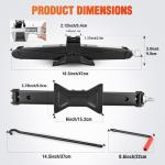 Nilight Scissor Jack for Car 2 Ton (4409 lbs), Heavy Duty Steel Scissor Lift Jack Car Kit with Crank Handle for Sedan SUV MPV Tire Changing, 3.9''-15.7'' Lifting Range Portable Small Jack, Black