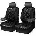 Luxury Faux Leather Car Seat Covers - Black