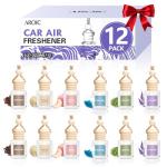 AROIC 12 Pack Car Air Freshener, Car Smell Air Freshener Diffuser Essential Oil Scent for Women & Men, Long Lasting Fresheners Accessories Interior, Hanging Automotive Fragrance with Many Flavors