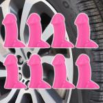 Penis Valve Stem Covers,Pencil Tire Valve Stem Caps,Funny Valve Stem Covers,Suitable for Cars,Trucks,Bike,Motor,Pranks for Adults Gifts for Friends&Coworkers(8PCSPink)