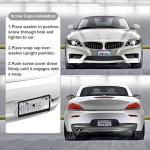 QUANQIUFEI Bling License Plate Frames for Women, Sparkly Rhinestone Diamond Car Accessories with Glitter Crystal Caps (1 Pack Black)