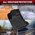 LASFIT Floor Mats for Subaru Outback & Legacy 2020-2025, All Weather TPE Custom Fit Easy Clean Durable No-Curling Floor Liners for Subaru Outback 1st & 2nd Row Car Mats, Black