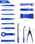 Poraxy 19Pcs Trim Removal Tool, Car Panel Dashboard Door Audio Trim Removal Tool Kit, Auto Clip Pliers Fastener Remover Set, Plastic Pry Tool, Automotive Upholstery Removal Kit