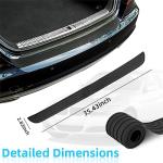 Ziciner Car Rear Bumper Protector Guard, Auto Anti-Scratch Collosion Rubber Trunk Door Entry Guards, Non-Slip Vehicle Bumper Protection Strip, Fit for Most Cars, SUVs, Vans (35"x2.7", Black)