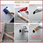 Professional Paintless Dent Repair Kit: 100W Heavy Duty Glue Gun & Slide Hammer T-Bar, 4-in-1 System with Glue Tabs & Suction Cups for Car Hail Damage and Door Ding Repair, DIY Auto Body Tool Set