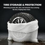4PCS Extra-Large 48×28 Inch Tire Bags for Storage,Disposable Tire Covers for Cars for Tires Storage & Protection,Waterproof Dustproof Tires Storages Bags Car Accessories