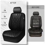 Luxury Faux Leather Car Seat Covers - Black