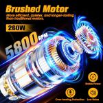 Niusken Cordless Car Buffer Polisher kit [2X 2000mAh 21V Batteries & 18 PCS Attachments] 6-Speed Orbital Design, LED Display, Lightweight Detailing Tool for Waxing, Polishing & Scratch Removal-Yellow