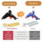 Professional Paintless Dent Repair Kit: 100W Heavy Duty Glue Gun & Slide Hammer T-Bar, 4-in-1 System with Glue Tabs & Suction Cups for Car Hail Damage and Door Ding Repair, DIY Auto Body Tool Set