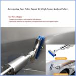 Professional Paintless Dent Repair Kit: 100W Heavy Duty Glue Gun & Slide Hammer T-Bar, 4-in-1 System with Glue Tabs & Suction Cups for Car Hail Damage and Door Ding Repair, DIY Auto Body Tool Set