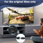 Vrllinking USB to Xbox Adapter Cable for Original Xbox Console Gen 1 & PC | 31in Controller Converter with OG Memory Card Port, Compatible with Guitar Hero Drums, Plug and Play Cord