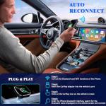 Wireless CarPlay Adapter, 2026 Upgraded Wired to Wireless for Apple CarPlay & Android Auto, Mini USB Design Car Play Adapter with Type-C Extension, Plug and Play, Stable Connection & No Latency