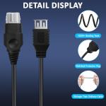 Vrllinking USB to Xbox Adapter Cable for Original Xbox Console Gen 1 & PC | 31in Controller Converter with OG Memory Card Port, Compatible with Guitar Hero Drums, Plug and Play Cord