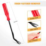 GOOACC 120PCS Car Bumper Push Retainer Clips & Nylon Fasteners Rivet Kit 6mm 7.6mm 8mm 8.8mm 10mm Door Trim Panel Clips , 1PC Fastener Remover, Black