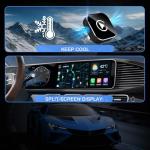 Wireless CarPlay Adapter, 2026 Upgraded Wired to Wireless for Apple CarPlay & Android Auto, Mini USB Design Car Play Adapter with Type-C Extension, Plug and Play, Stable Connection & No Latency